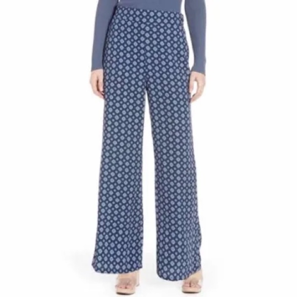 LEITH Blue Wide Leg Printed Pants PLUS Size 4X - Picture 1 of 12
